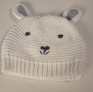 Adorable White Knit Bear - Baby Hat - Carter's - Just One You